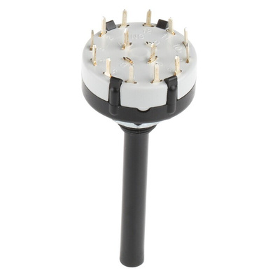 Lorlin, 6 Position DPST Rotary Switch, 150 mA @ 250 V ac, Through Hole