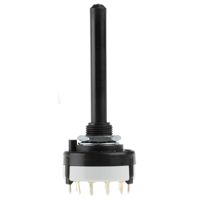 Lorlin, 6 Position DPST Rotary Switch, 150 mA @ 250 V ac, Through Hole