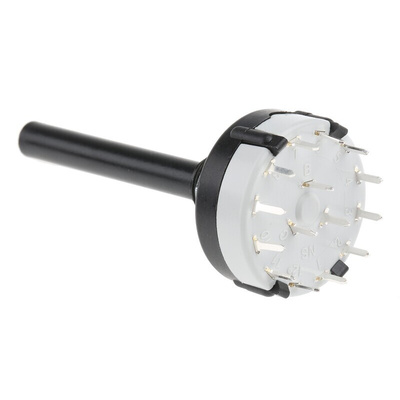 Lorlin, 4 Position 3PST Rotary Switch, 150 mA @ 250 V ac, Through Hole