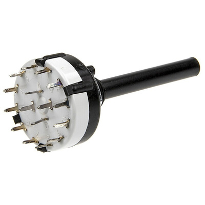 Lorlin, 3 Position 4PST Rotary Switch, 150 mA @ 250 V ac, Through Hole