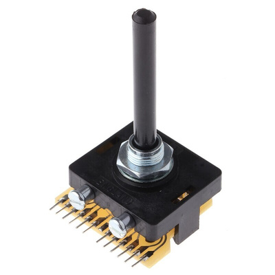 Lorlin, 3 Position 3PST Rotary Switch, 500 mA @ 250 V, Through Hole