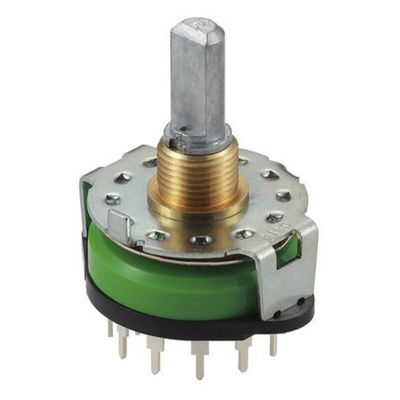 Alps Alpine, 12 Position SP12T Rotary Switch, 250 mA, PC Pin