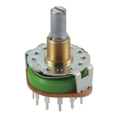 Alps Alpine, 4 Position 3P4T Rotary Switch, 250 mA, PC Pin