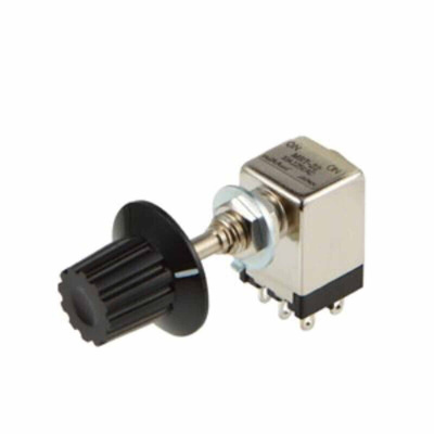 NKK Switches MR, 2 Position DPDT Rotary Switch, 4 DC, 10 AC, Solder Lug