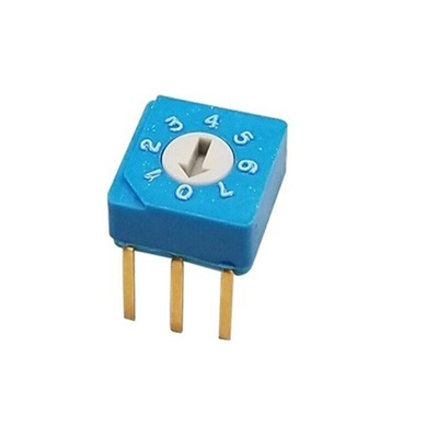 NIDEC COPAL ELECTRONICS GMBH S-8, 8 Position, BCD Rotary Switch, 100 mA, Pin
