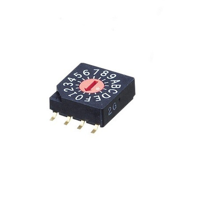NIDEC COPAL ELECTRONICS GMBH SC-1000, 16 Position, BCH Rotary Switch, 100 mA, Gull Wing