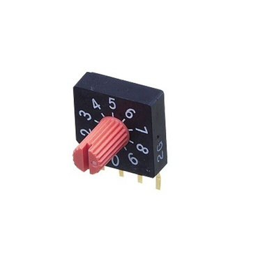 NIDEC COPAL ELECTRONICS GMBH SC-1000, 16 Position, BCH Rotary Switch, 100 mA, Pin