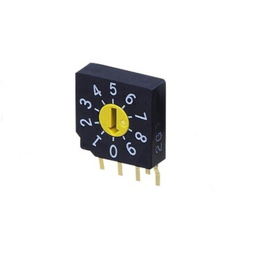 NIDEC COPAL ELECTRONICS GMBH SC-2000, 10 Position, BCD Rotary Switch, 100 mA, Pin