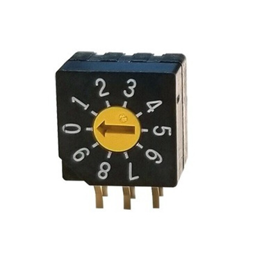 NIDEC COPAL ELECTRONICS GMBH SD-2000, 10 Position, BCD Rotary Switch, 100 mA, Pin