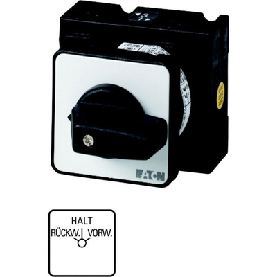 Eaton, 2P 3 Position 45° Motor Reversing Cam Switch, 690V (Volts), 32A, Toggle Actuator