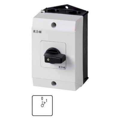 Eaton, 3P 2 Position 45° On-Off Cam Switch, 690V (Volts), 20A, Toggle Actuator