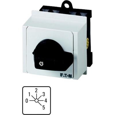 Eaton, 1P 6 Position 45° Multi Step Cam Switch, 690V (Volts), 20A, Toggle Actuator
