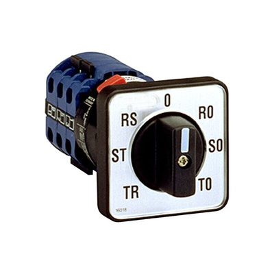Schneider Electric 7 Position 45° Voltmeter Cam Switch, 500V ac, Knob Actuator