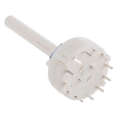 Lorlin, 6 Position DP6T Rotary Switch, 150 mA @ 250 V ac, Solder