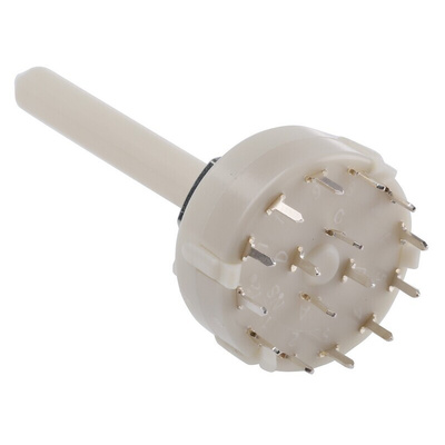Lorlin, 3 Position 4P3T Rotary Switch, 150 mA @ 250 V ac, Solder