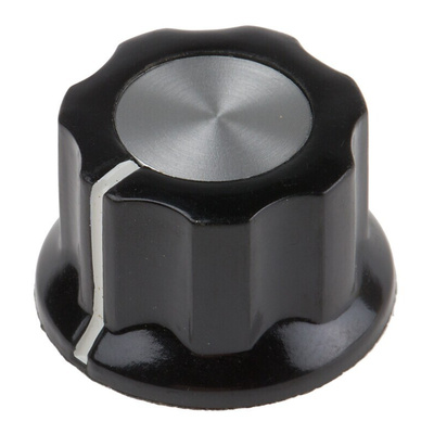TE Connectivity Rotary Switch Knob for use with 6.35 mm Shafts