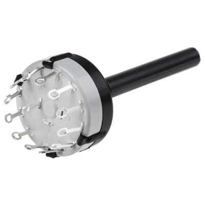Lorlin, 12 Position SP12T Rotary Switch, 150 mA@ 250 V ac, Solder Tab