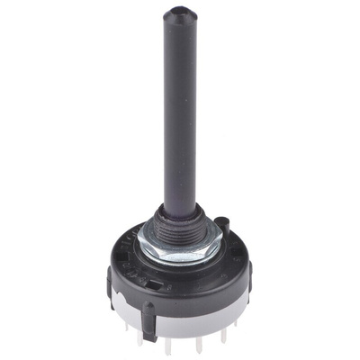 Lorlin, 6 Position DPST Rotary Switch, 150 mA, Solder