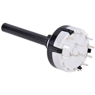 Lorlin, 4 Position 3PST Rotary Switch, 150 mA, Solder