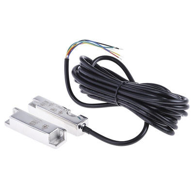 IDEM CMR Series Magnetic Non-Contact Safety Switch, 250V ac, 316 Stainless Steel Housing, 2NC, 5m Cable