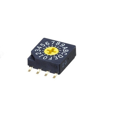 NIDEC COPAL ELECTRONICS GMBH SC-1000, 16 Position, BCH Rotary Switch, 100 mA, Gull Wing