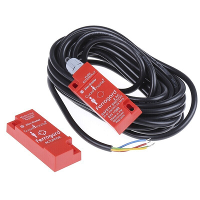 Allen Bradley Guardmaster 440N Series Magnetic Non-Contact Safety Switch, 250V ac, Plastic Housing, NC, 6m Cable
