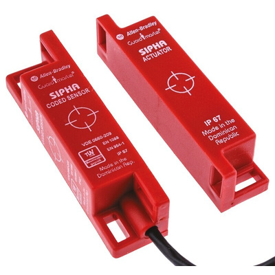 Allen Bradley Guardmaster 440N Series Magnetic Non-Contact Safety Switch, 250 V ac, 300V dc, Plastic Housing, NO/NC, 3m
