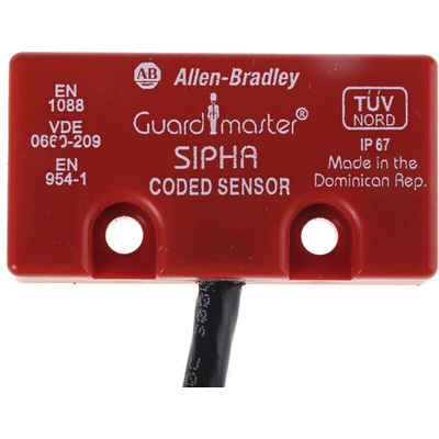 Allen Bradley Guardmaster 440N Series Magnetic Non-Contact Safety Switch, 250 V ac, 300V dc, Plastic Housing, NO/NC, 3m