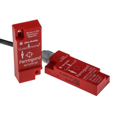Allen Bradley Guardmaster 440N Series Magnetic Non-Contact Safety Switch, 24V dc, Plastic Housing, NC, 2m Cable
