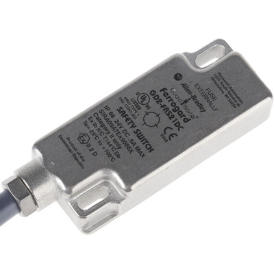 Allen Bradley Guardmaster 440N Series Magnetic Non-Contact Safety Switch, 24V dc, Stainless Steel Housing, 2NC, 3m Cable