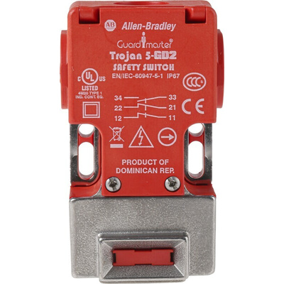 Allen Bradley Guardmaster 440K Safety Interlock Switch, 2NC/1NO, Keyed, Glass Filled PBT
