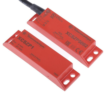 Telemecanique Sensors XCS-DMP Series Magnetic Non-Contact Safety Switch, 24V dc, Plastic Housing, NC, Cable