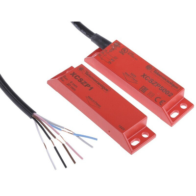 Telemecanique Sensors XCS-DMP Series Magnetic Non-Contact Safety Switch, 24V dc, Plastic Housing, NC, Cable