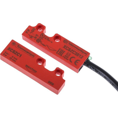 Telemecanique Sensors XCS-DMC Series Magnetic Non-Contact Safety Switch, 24V dc, Plastic Housing, NC, Cable