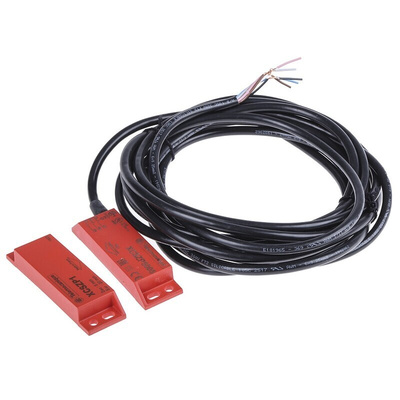 Telemecanique Sensors XCS-DMP Series Magnetic Non-Contact Safety Switch, 24V dc, Plastic Housing, NC, 5m Cable