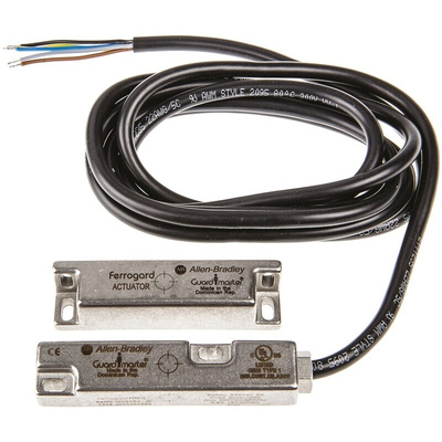 Allen Bradley Guardmaster 440N Series Magnetic Non-Contact Safety Switch, 250V ac, Stainless Steel Housing, NC, 2m Cable
