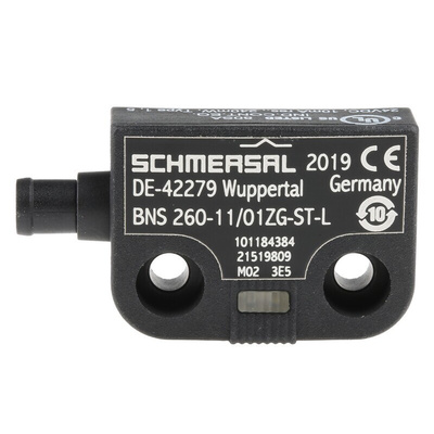 Schmersal BNS260 Series Magnetic Non-Contact Safety Switch, 24V dc, Plastic Housing, NO/NC, M8