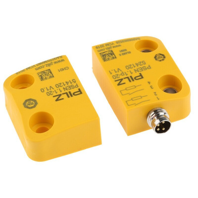 Pilz Magnetic Non-Contact Safety Switch, 24V dc, Plastic Housing, 2NO, M8