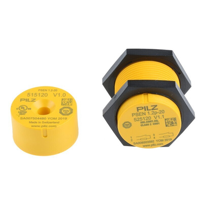 Pilz PSENmag Series Magnetic Non-Contact Safety Switch, 24V dc, Plastic Housing, 2NO, M8