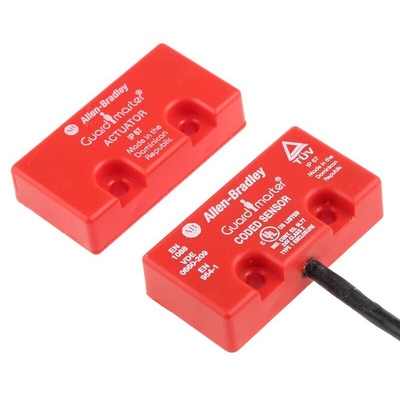 Allen Bradley Guardmaster 440N Series Magnetic Non-Contact Safety Switch, Plastic Housing, 2NC, 10m Cable