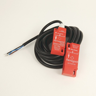 Allen Bradley Guardmaster 440N Series Magnetic Non-Contact Safety Switch, 24V dc, Plastic Housing, 2NC, 4m Cable
