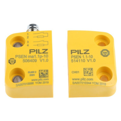 Pilz Magnetic Non-Contact Safety Switch, 24V dc, Plastic Housing, 2NO, M8