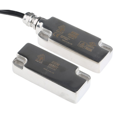 IDEM WMR Series Magnetic Non-Contact Safety Switch, 250V ac, 316 Stainless Steel Housing, 2NC, 5m Cable
