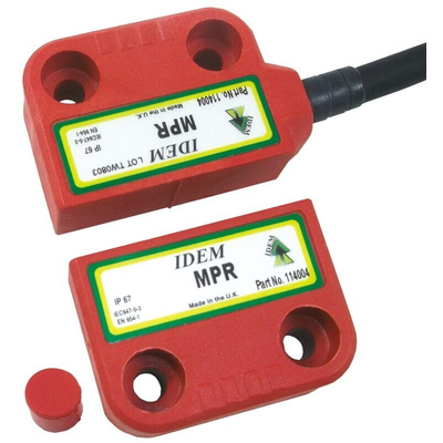 IDEM MPR Series Magnetic Non-Contact Safety Switch, 250V ac, Plastic Housing, NC, M8