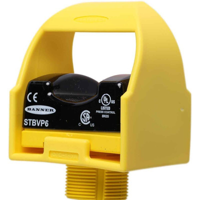 Banner 1 Button Self-Checking Optical Touch Buttons, Yellow, STB Series