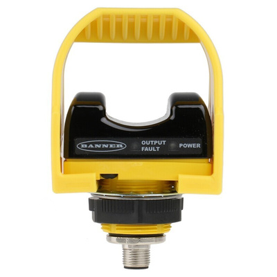 Banner 1 Button Self-Checking Optical Touch Buttons, Black, Yellow, STB Series