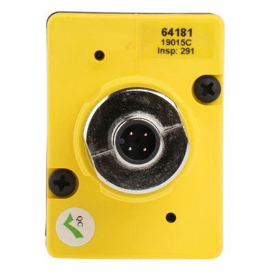 Banner 1 Button Self-Checking Optical Touch Buttons, Black, Yellow, STB Series