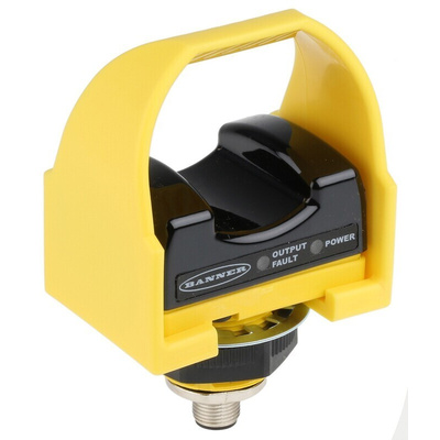 Banner 1 Button Self-Checking Optical Touch Buttons, Black, Yellow, STB Series