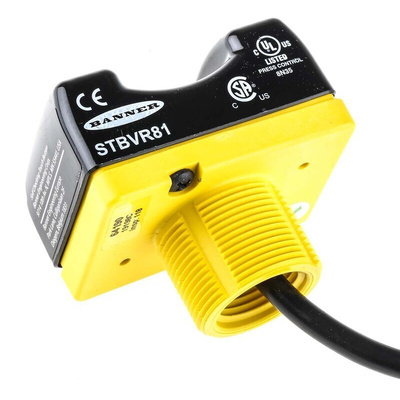 Banner 1 Button Safety Two Hand Control Switch, Black, Yellow, STB Series