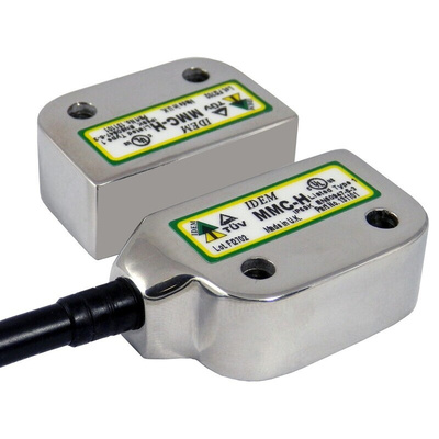 IDEM MMC-H Series Magnetic Non-Contact Safety Switch, 24V dc, 316 Stainless Steel Housing, 2NC, 2m Cable